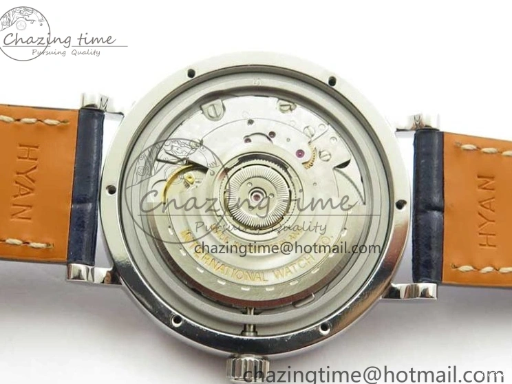 MIROTIME 0429 Portofino 37mm SS V7F 1:1 Best Edition Blue Dial Diamonds Bezel on Blue Leather Strap A Chic 7093